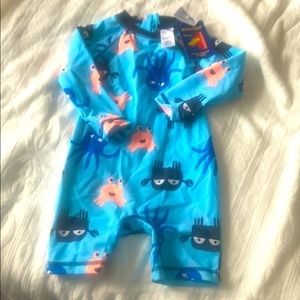 Rash guard / long sleeve one piece 12-18 mo - NEW